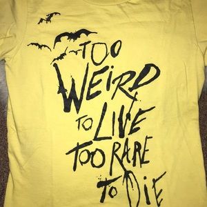 Tops - Hunter s Thompson quote yellow t shirt Tops - Hunter s Thompson quote yellow t shirt